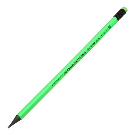 Black -granographic pencil Berlingo "Flexy Neon", HB, with an eraser, sharpened, plastic, assorted-3