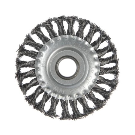 Metal brush for ushm scrap, twisted wire, flat, landing 22 mm, 125 mm-3