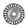 Metal brush for ushm scrap, twisted wire, flat, landing 22 mm, 125 mm