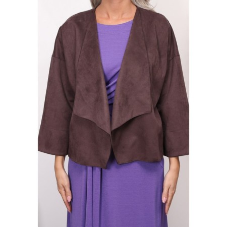 Cardigan female, size 48, brown color-8