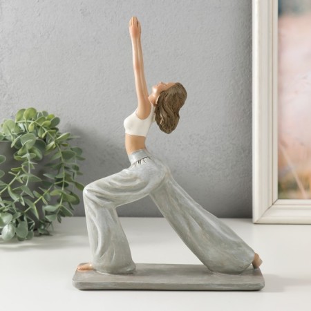 Souvenir Polystone "Girl - Asana Warrior" 19x6x26.5 cm-3