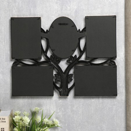 Photo frame plastic in 5 photos 10x15 cm "Tree with leaves" Dark gold 34x45x2 cm-3