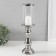 Ceramics candlestick, glass for 1 candle "lira" d = 8 cm silver 9.3x9.3x34 cm