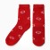 Women's caps socks, red color, size 23-25