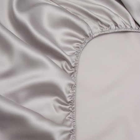 Slip on the elastic band SL Home Tencel 160*200+30 cm, col. Light gray-5