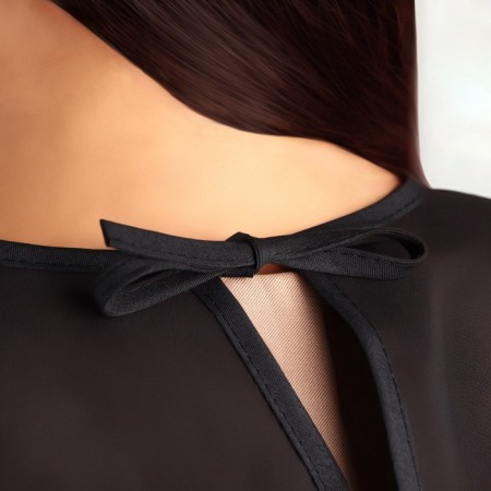 Pelerina hairdresser, with hook, black color-2