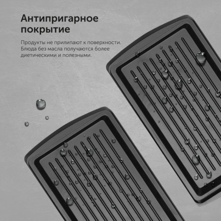 Panels for mini-grades Red Solution Ramb-03, anti-stick coating, 13x24 cm, grill-2