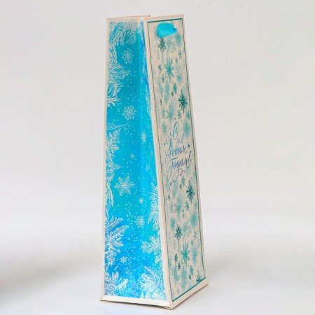 New Year. New Year's gift package for the bottle "Frost", 13 x 36 x 10 cm.-1