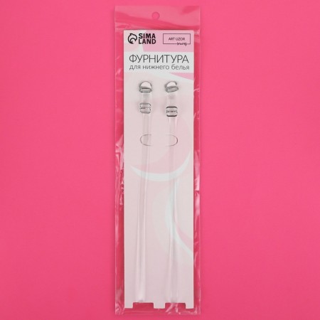 Straps silicone, fittings metal, 0.5 cm, 37 cm, steam, color transparent-5