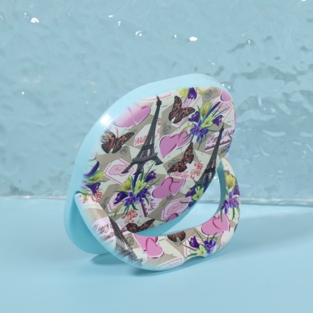 Pocket mirror “pattern”, with a stand, 8 × 8 cm, purple color-3