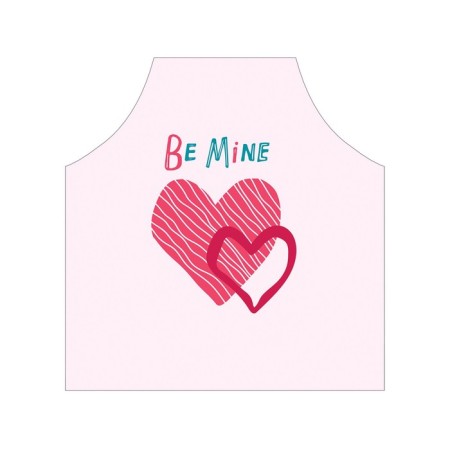 Apron of a kitchen with a photo print “Be mine”, adjustable, size OS-2