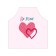 Apron of a kitchen with a photo print “Be mine”, adjustable, size OS