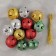 Bubenchiki, set 12 pcs., Size 1 pc: 3 × 3 cm, silver color, gold, red, green