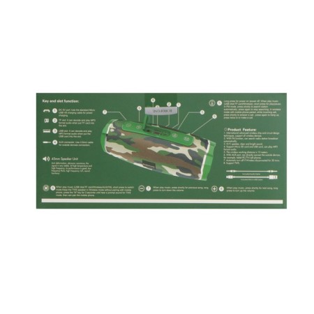 Portable column Borofone BR3 Rich, 10 W, BT5.0, Microsd, USB, 1200 mAh, Khaki color-3