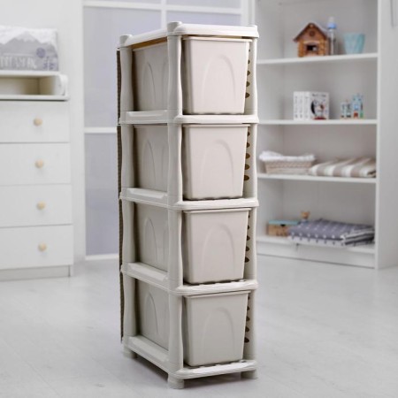 The chest of a narrow 4 section "Rotang", the color is white-3