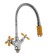 Accoona A4882H kitchen mixer, two -wound, with flexible surge, silumin, yellow/chrome