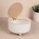 Organizer for storing cosmetic supplies, push-to-Open, with a lid, d-19.5 × 11 cm white/brown color