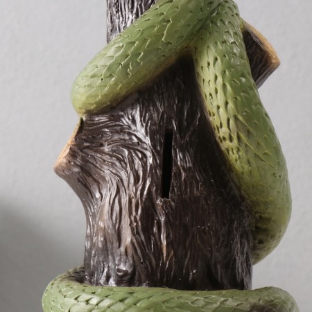 New Year's piggy bank "Snake on the stump" 33 x 14 x 15 cm.-5