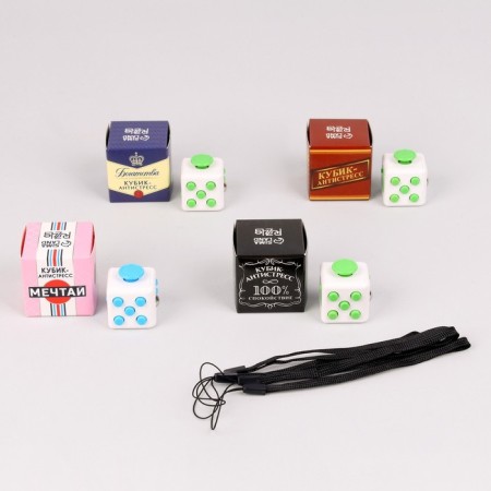 Antistress cube "100% calm", mix, in showbox-1