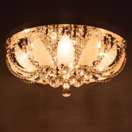 Svetogor chandelier "Murmansk" 8x60W E27 LED lighting chrome 60x60cm-4