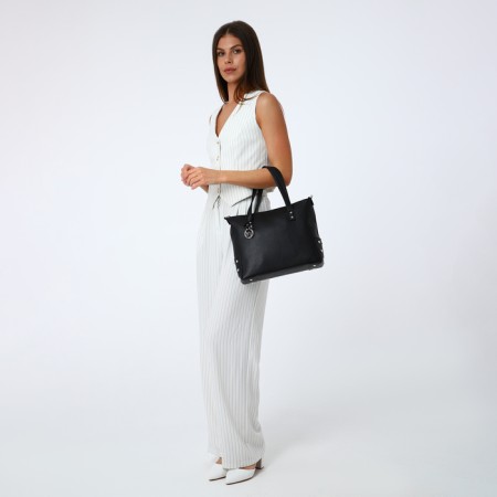 Bag Vita with a zipper, black color-8