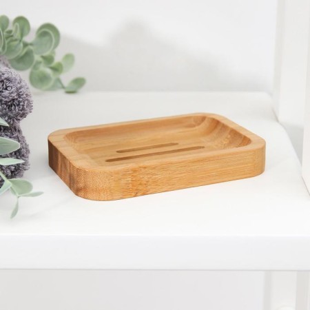 Soap dish, 11.5 × 8 × 1.7 cm, bamboo