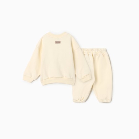 Set (sweatshirt and trousers) children's minku, ivory color, height 62-68 cm-5