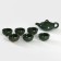 A set for the tea ceremony ceramic "lunar stone", 7 objects: kettle 150 ml, 6 PIAL 50 ml, green color