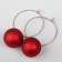 Earrings Assorted "Snowball" in the ring, the color is red in gold