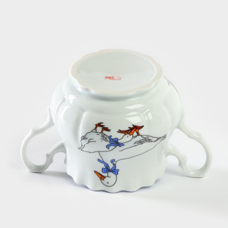 Porcelain sugarian "Geese", 550 ml-3