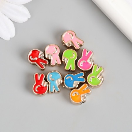 Busina for creativity plastic "gesture PEASE" MIX 0.8x1x1.3 cm