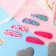 Invisibility for Herty hair (set 6 pcs) butterflies and flowers, 5.5 cm, pink-blue