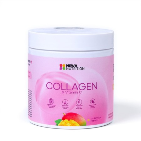 Beef collagen hydrolyzed with vitamin C with mango taste, 200 g