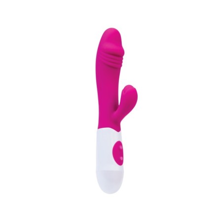 Vibrator with a clitoral stimulant Toyfa A-Toys Area, silicone, pink color, 19.5 cm-1