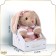 Soft toy "Little Friend", bunny in a pink dress