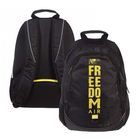 Youth backpack 42 x 30 x 20 cm, ergonomic back, Hatber Street "Air Liberty" Black NRK_90106