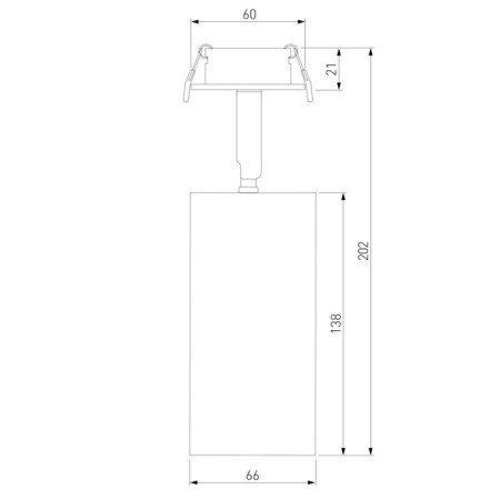 Lamp ceiling Elektrostandard, Diffe LED 15 W, 66x66x208 mm, IP20, white color-2