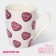 Porcelain share mug "Flight of hearts", 350 ml, pink color