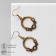 Earrings "Ethnic" Flower Circle, white color in black gold