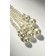 Beads 2 threads "Winter" Knot, Milk color, l = 80, beads No. 6 - 14
