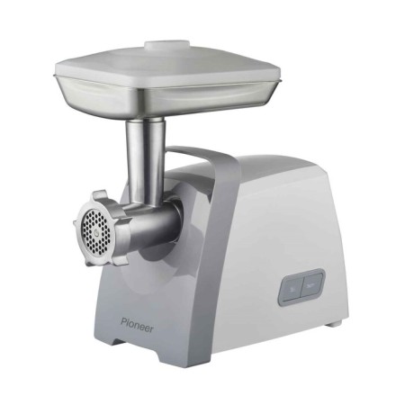 Electric meat grinder Pioneer MG120, 2000 W, reverse, 1 speed, white-gray