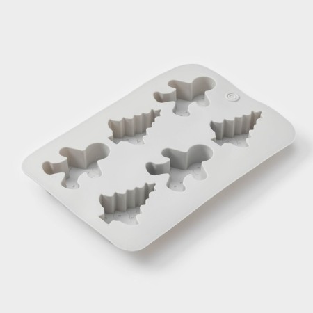 Baking form New Year's share "New Year's gingerbread", silicone, 6 cells, 25.5 × 17.5 × 2.5 cm, color gray color-2