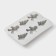 Baking form New Year's share "New Year's gingerbread", silicone, 6 cells, 25.5 × 17.5 × 2.5 cm, color gray color