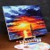 Picture on numbers on canvas with the subframe "Sunset", 40 x 50 cm