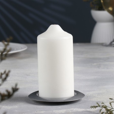 Cup "Cup 110" Metal per candle, 11x11 cm, silver
