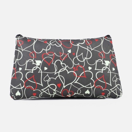 Cosmetic bag with lightning, black color-1