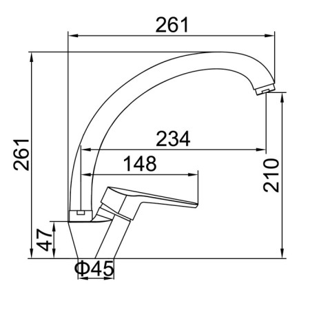 Accoona A5009 kitchen mixer, single -leaf, brass, chrome-3