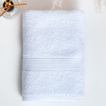 Terry towel 50x90 cm, white, 440 g/m2, cotton 100%-2