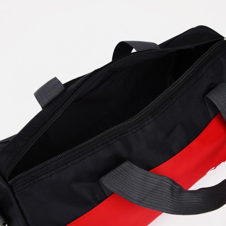 Sports bag with lightning, long belt, black/red color-2