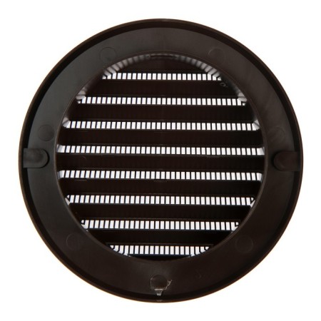 Ventilation grate Zein, D = 100 mm, round, with a grid, flange, inexhaustible, brown-5